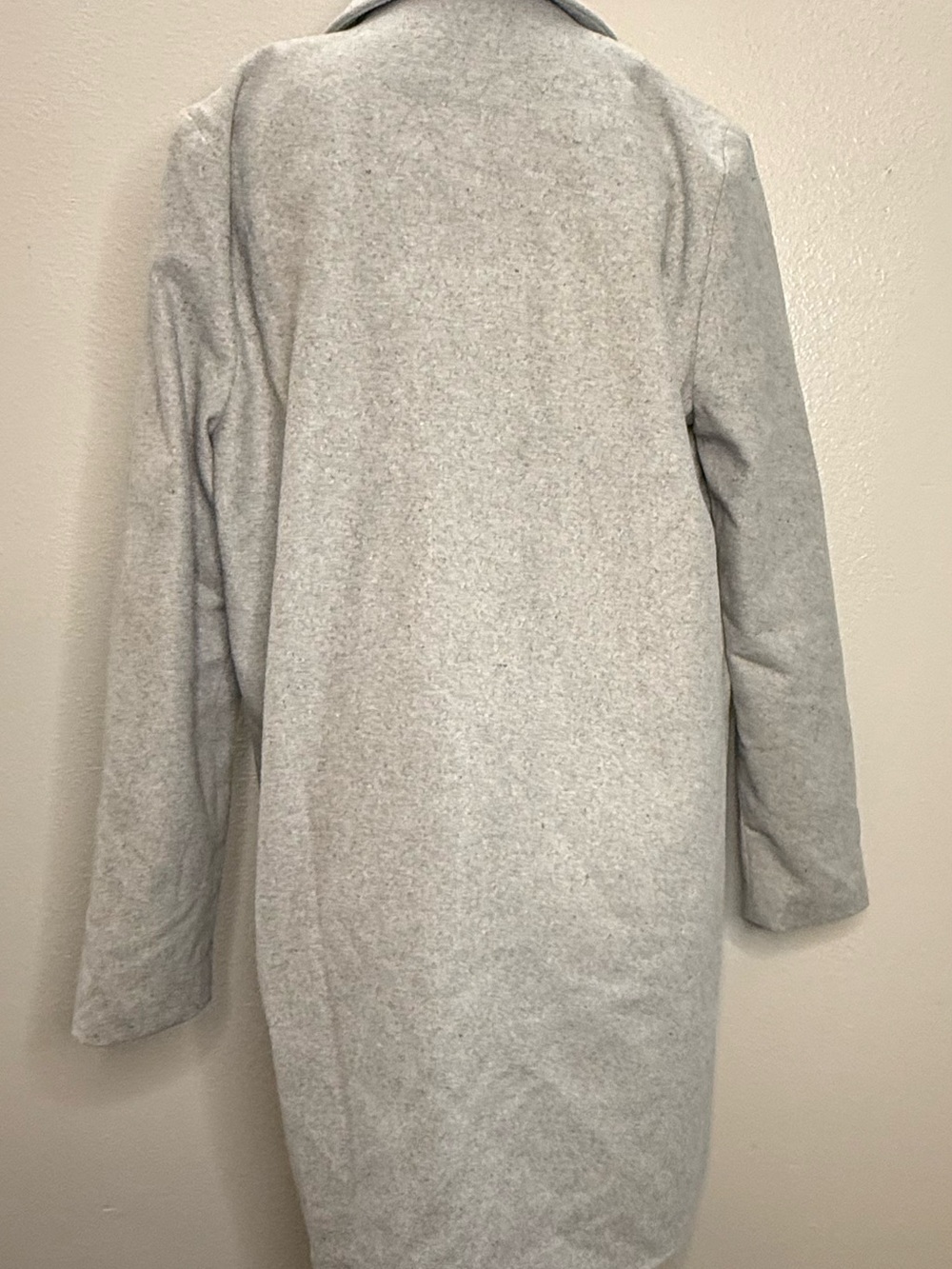 Light Gray Single-Breasted Long Trench Coat - Picture 2 of 8